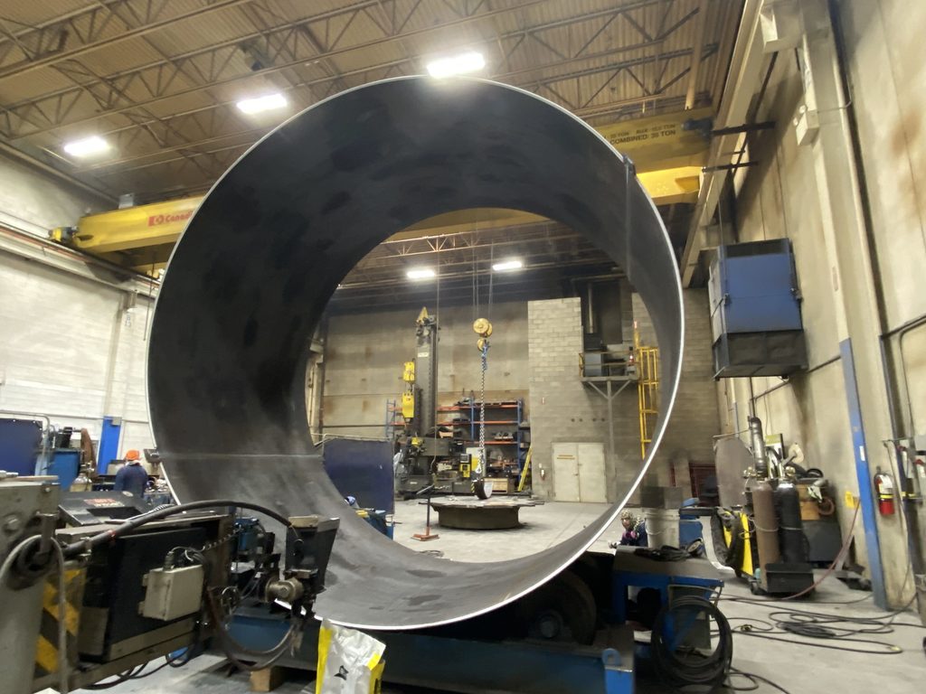 IMG_0844 Carbon steel pressure vessel shell under fabrication at Alps Welding