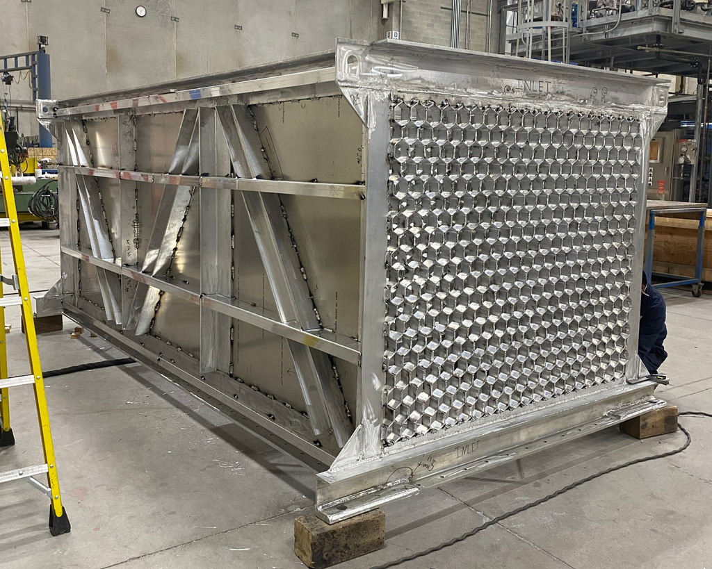 Untitled design (1) Industrial assembly made primarily from aluminum with diagonal bracing at Alps Welding