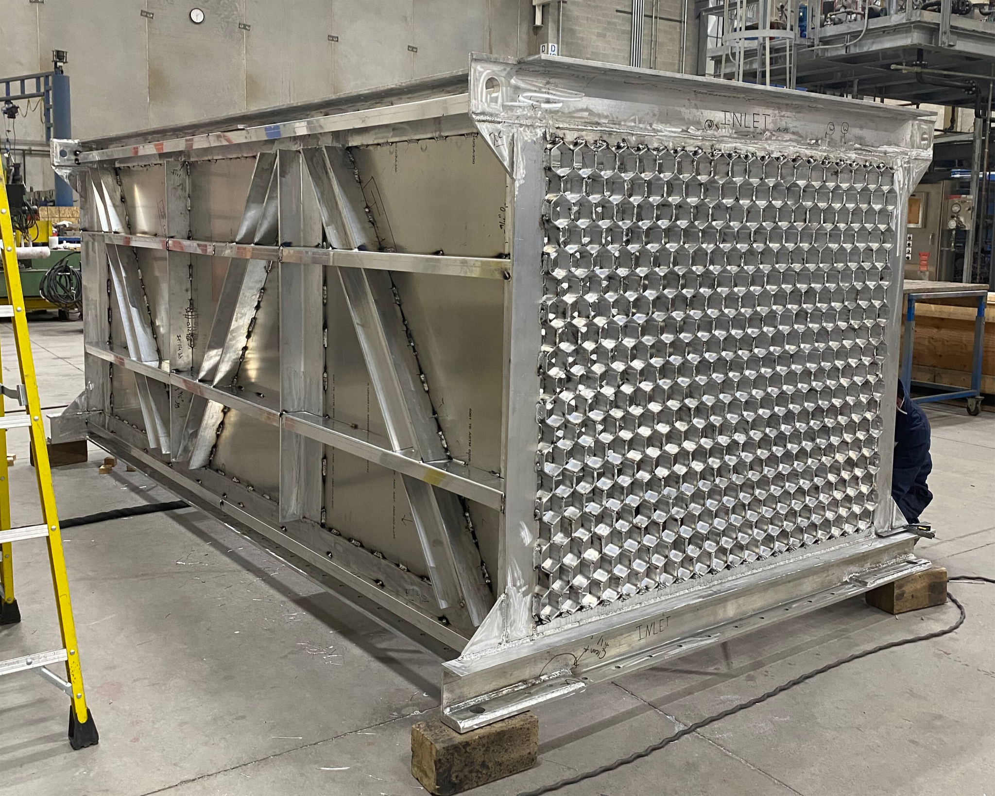 Untitled design (1) Industrial assembly made primarily from aluminum with diagonal bracing at Alps Welding